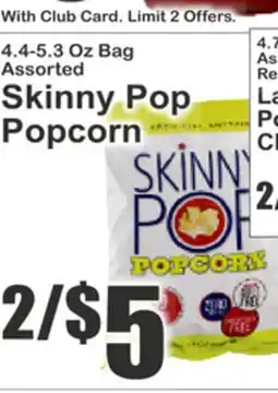Key Food Skinny Pop Popcorn offer