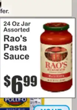 Key Food 24 Oz Jar Assorted Rao's Pasta Sauce offer