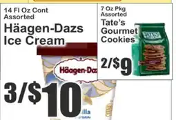 Key Food Häagen-Dazs Ice Cream, Tate's Gourmet Cookies offer