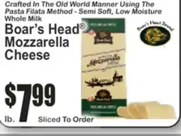 Key Food Boar's Head Mozzarella Cheese offer