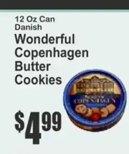 Key Food 12 Oz Can Danish Wonderful Copenhagen Butter Cookies offer