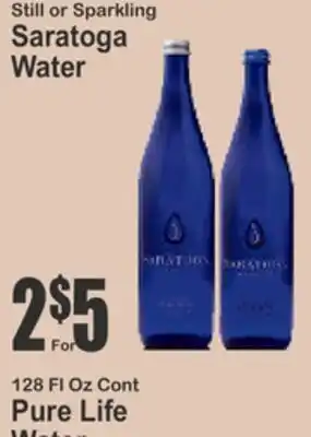 Key Food Saratoga Water offer