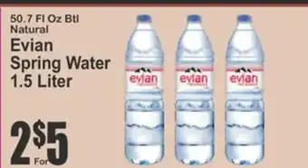 Key Food Evian Spring Water offer
