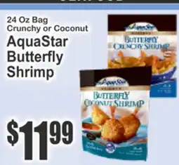 Key Food 24 Oz Bag Crunchy or Coconut AquaStar Butterfly Shrimp offer