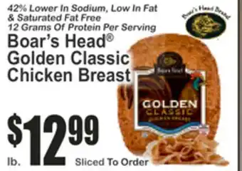 Key Food Boar's Head Golden Classic Chicken Breast offer