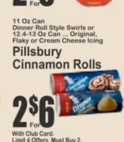 Key Food Pillsbury Cinnamon Rolls offer