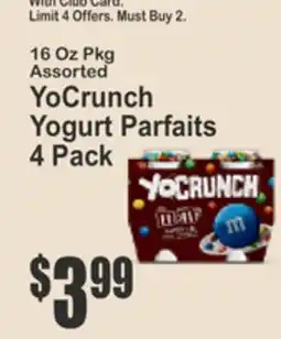 Key Food 16 Oz Pkg Assorted YoCrunch Yogurt Parfaits offer