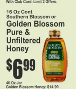 Key Food 16 Oz Cont Southern Blossom or Golden Blossom Pure & Unfiltered Honey offer