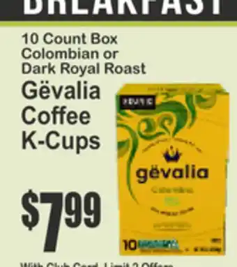 Key Food Gevalia Coffee K-Cups offer