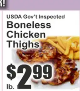 Key Food USDA Gov't Inspected Boneless Chicken Thighs offer