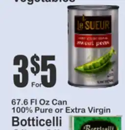 Key Food Le Sueur 67.6 Fl Oz Can 100% Pure or Extra Virgin offer