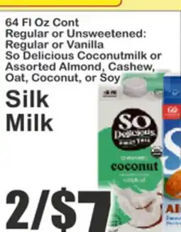 Key Food So Delicious Coconutmilk or Assorted Almond, Cashew, Oat, Coconut, or Soy Milk offer