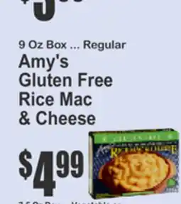 Key Food Amy's Gluten Free Rice Mac & Cheese offer