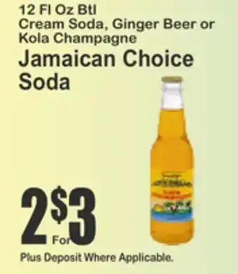 Key Food Jamaican Choice Soda offer