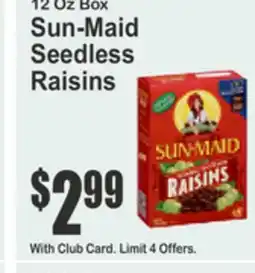 Almonte's Food Dynasty Marketplace Sun-Maid Seedless Raisins offer