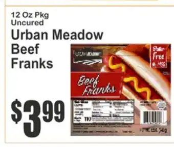 Almonte's Food Dynasty Marketplace 12 Oz Pkg Uncured Urban Meadow Beef Franks offer
