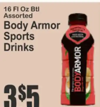 Almonte's Food Dynasty Marketplace Body Armor Sports Drinks offer