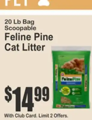 Almonte's Food Dynasty Marketplace 20 Lb Bag Scoopable Feline Pine Cat Litter offer