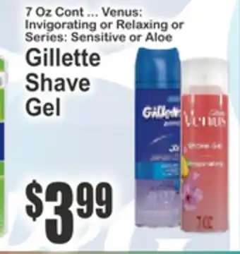 Almonte's Food Dynasty Marketplace Gillette Shave Gel offer