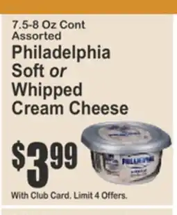 Food Universe Philadelphia Soft or Whipped Cream Cheese offer