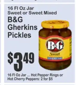Food Universe 16 Fl Oz Jar Sweet or Sweet Mixed B&G Gherkins Pickles offer