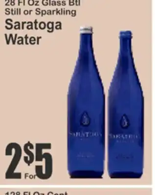 Food Universe Saratoga Water offer