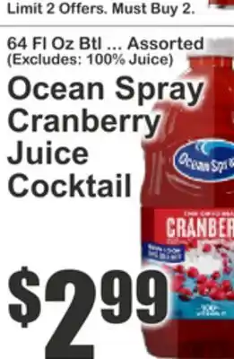 Food Universe Ocean Spray Cranberry Juice Cocktail offer