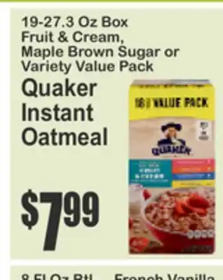 Food Universe Quaker Instant Oatmeal offer