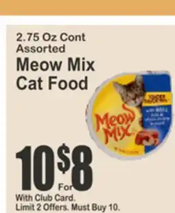 Food Universe Meow Mix Cat Food offer