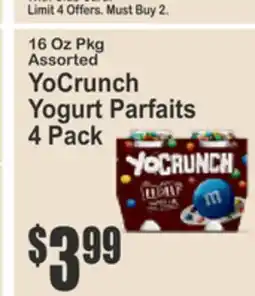 Food Universe 16 Oz Pkg Assorted YoCrunch Yogurt Parfaits offer