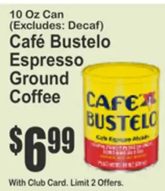 Food Universe Café Bustelo Espresso Ground Coffee offer
