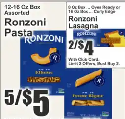 Food Universe Ronzoni Pasta offer