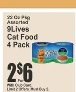 Food Universe 22 Oz Pkg Assorted 9Lives Cat Food offer