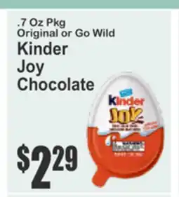 Food Universe Original or Go Wild Kinder Joy Chocolate offer