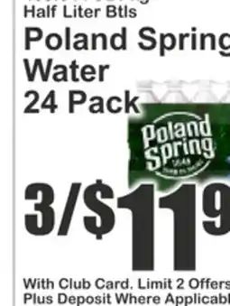 Food Universe Poland Spring Water offer