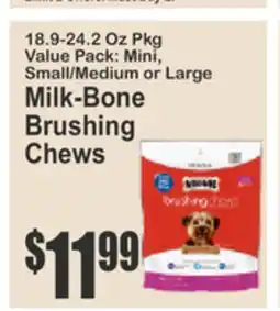Food Universe 18.9-24.2 Oz Pkg Value Pack: Mini, Small/Medium or Large Milk-Bone Brushing Chews offer
