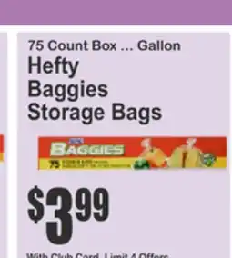 Food Universe 75 Count Box ... Gallon Hefty Baggies Storage Bags offer