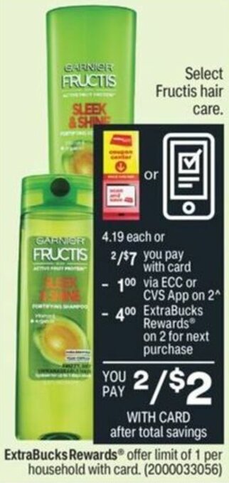 CVS Fructis Hair Care offer