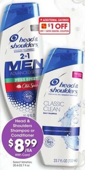 Kroger Head & Shoulders Shampoo Or Conditioner offer