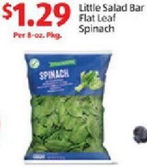 Aldi Little Salad Bar Flat Leaf Spinach offer