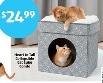 Aldi Heart To Tail Collapsible Cat Cube Condo offer