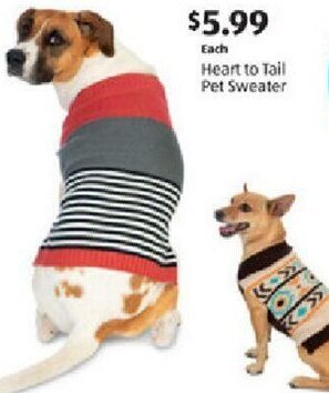 Aldi Heart To Tail Pet Sweater offer