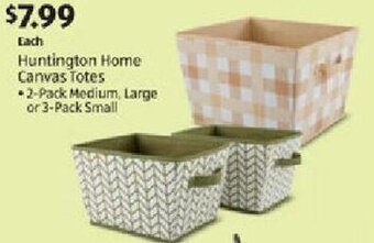 Aldi Huntington Home Canvas Totes offer