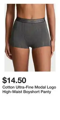 Victoria's Secret Cotton Ultra-Fine Modal Logo High-Waist Boyshort Panty offer
