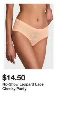 Victoria's Secret No-Show Leopard Lace Cheeky Panty offer