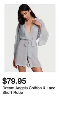 Victoria's Secret Dream Angels Chiffon & Lace Short Robe offer