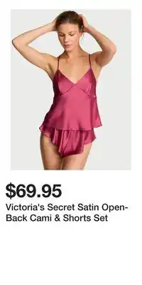 Victoria's Secret Victoria's Secret Satin Open-Back Cami & Shorts Set offer