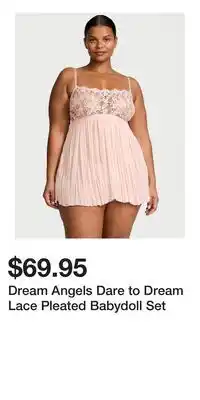 Victoria's Secret Dream Angels Dare to Dream Lace Pleated Babydoll Set offer