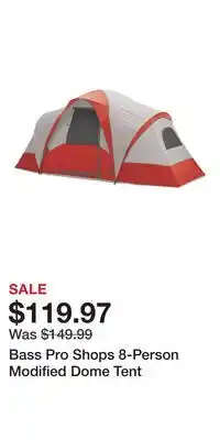 Cabela's Bass Pro Shops 8-Person Modified Dome Tent offer