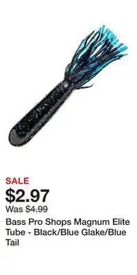 Cabela's Bass Pro Shops Magnum Elite Tube - Black/Blue Glake/Blue Tail offer